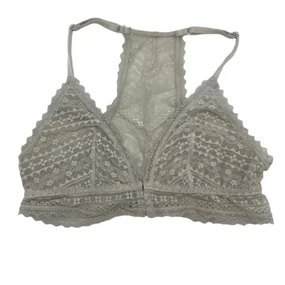 Victoria’s Secret Off White Lace Front Clasp Bralette Wireless size medium - Picture 2 of 6